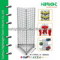 triangle wire mesh floor display